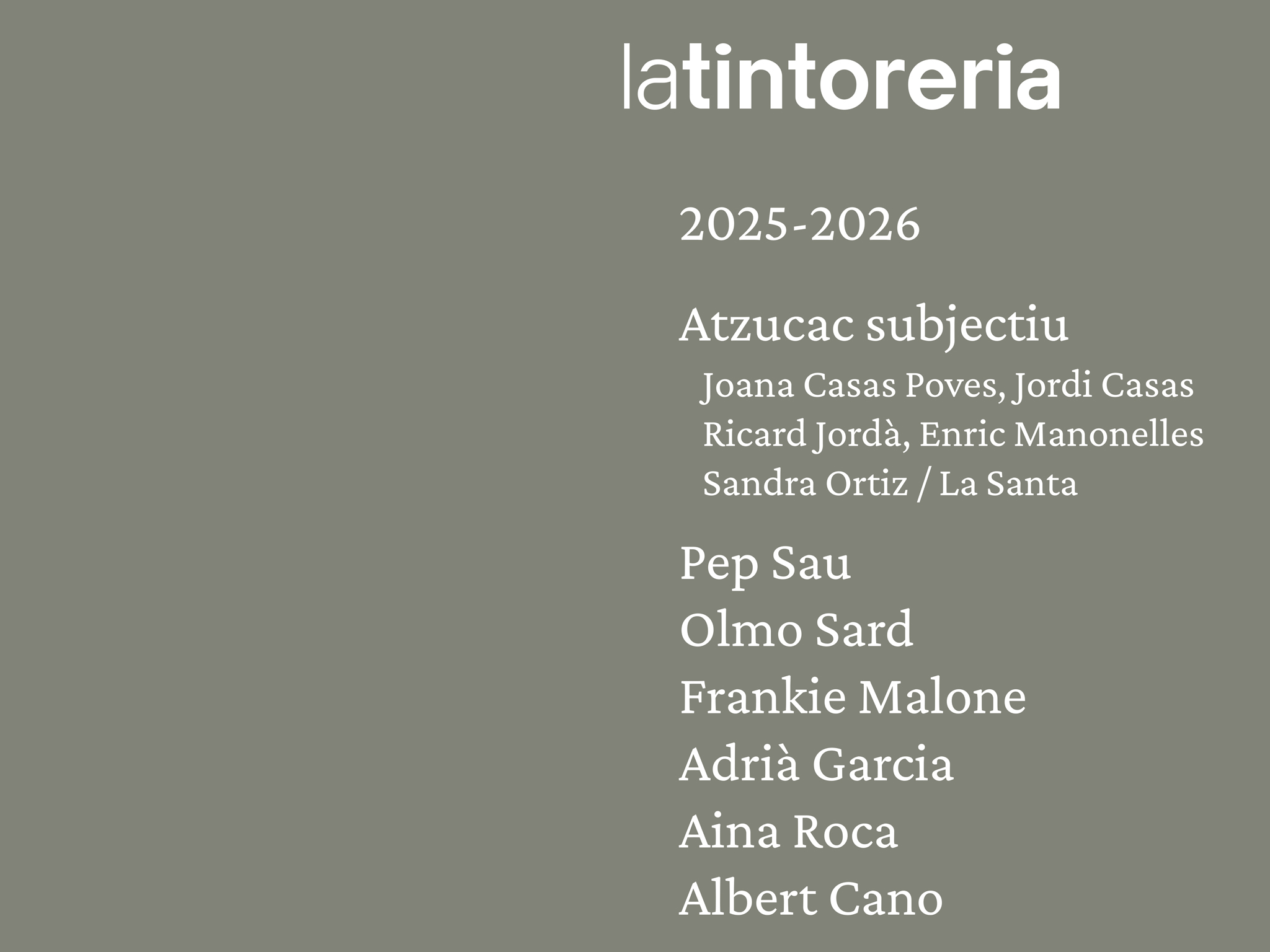 La Tintoreria temporada 2025-26